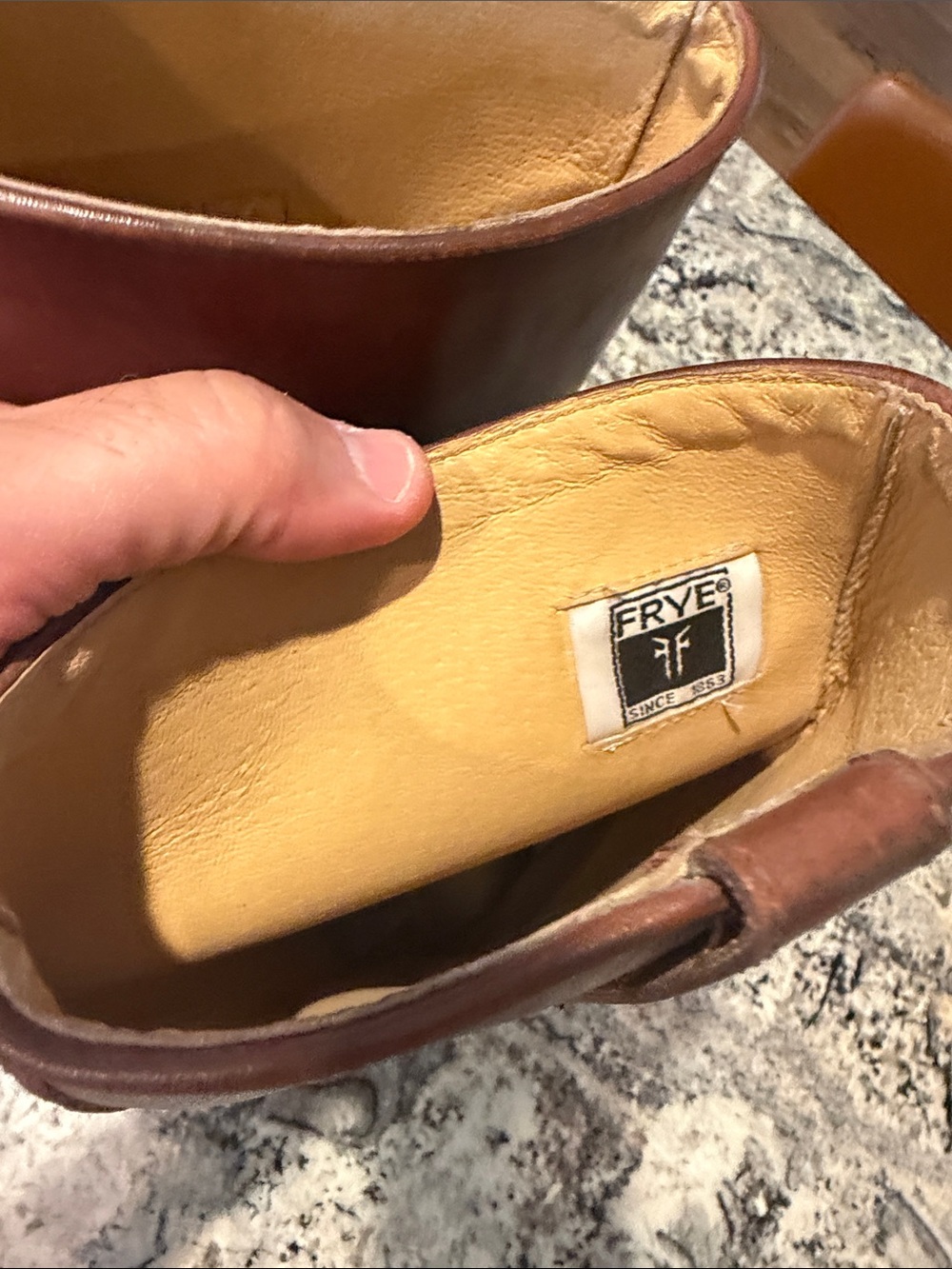 Frye 5.5 Tall Brown Leather Riding Boots - Picture 5 of 7